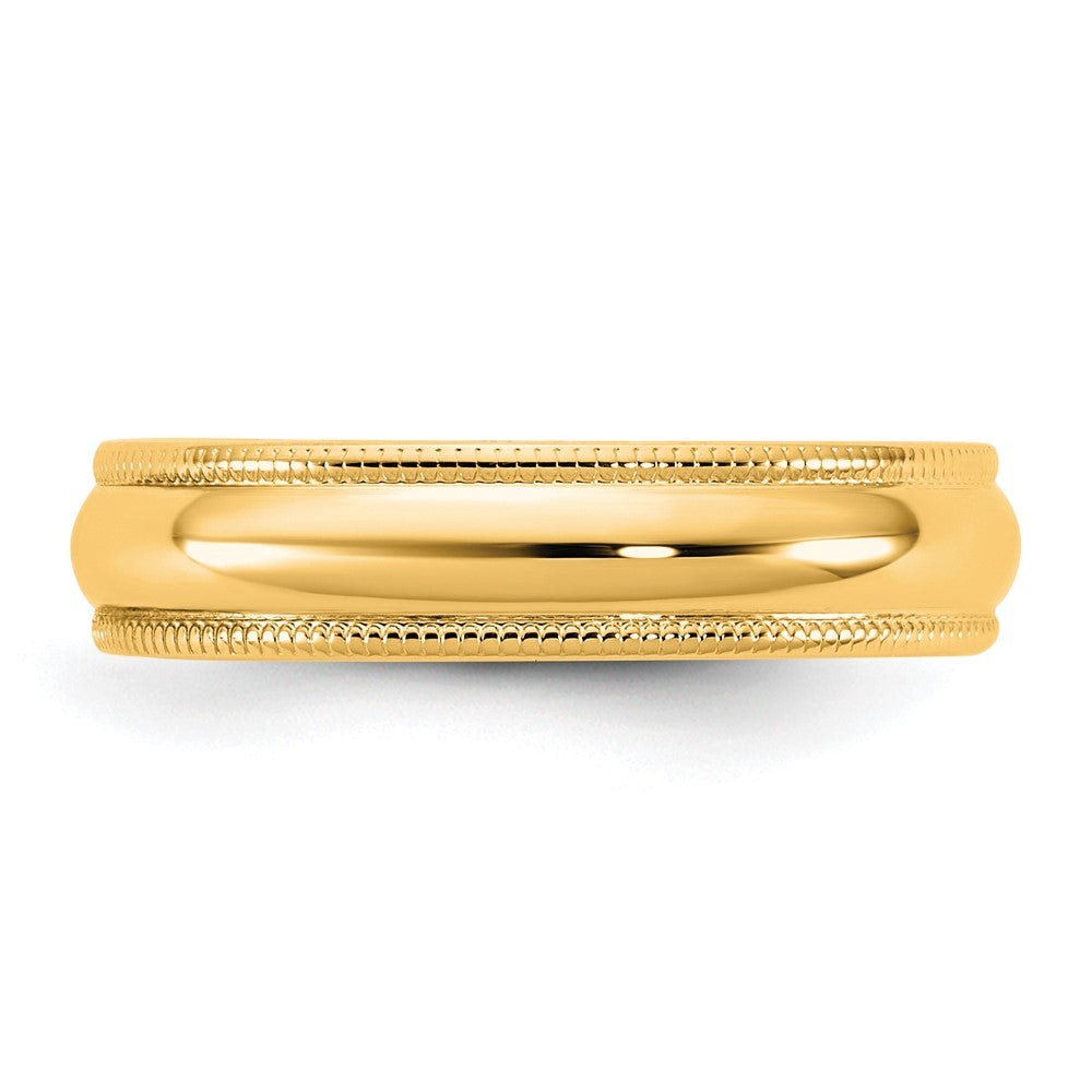 10KY 4.5mm LTW Milgrain Half Round Band