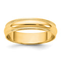 10KY 4.5mm LTW Milgrain Half Round Band