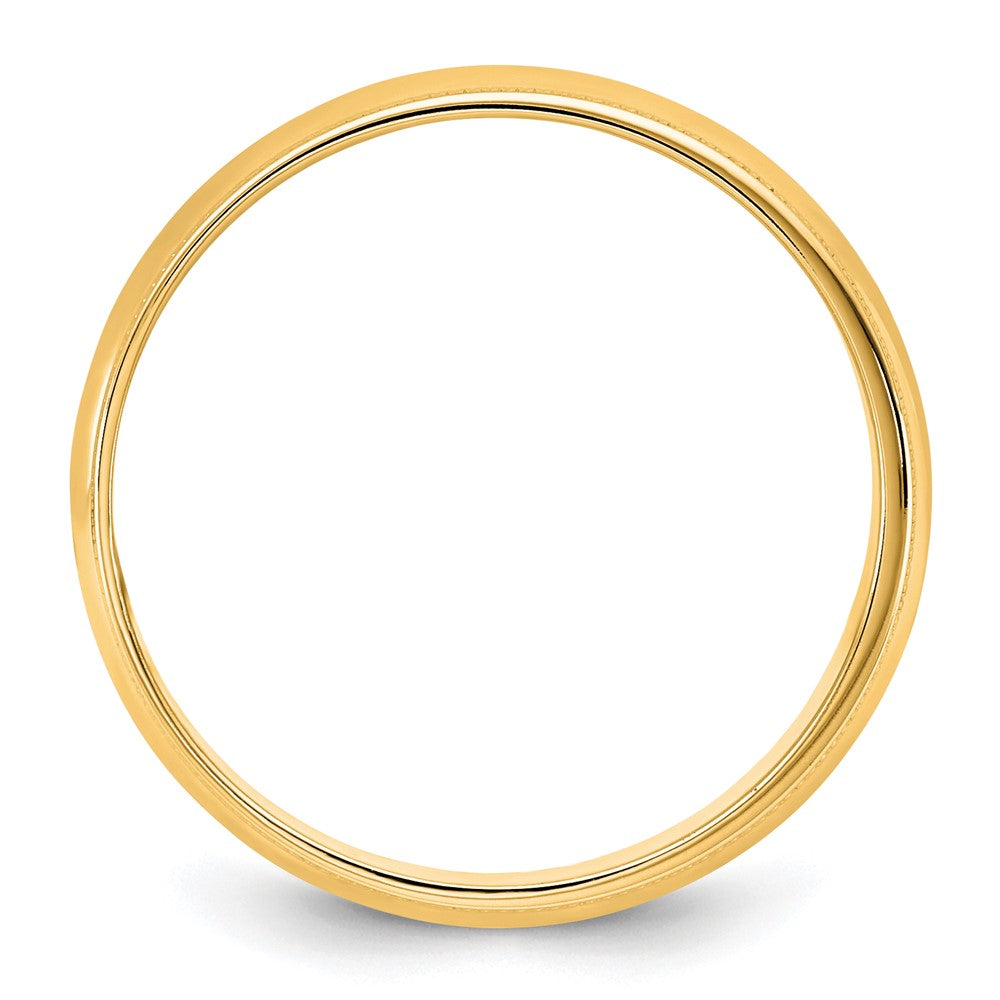 14KY 5.5mm LTW Milgrain Half Round Band