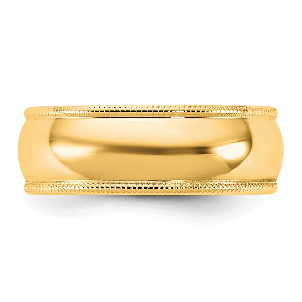 10KY 6.5mm LTW Milgrain Half Round Band
