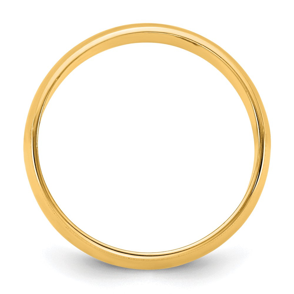 14KY 7mm LTW Milgrain Half Round Band
