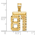 14k Medium Diamond-cut Number 81 Charm
