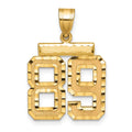 14k Medium Diamond-cut Number 89 Charm