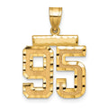 14k Medium Diamond-cut Number 95 Charm