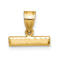 14k Medium Diamond-cut Top Charm