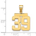 14k Medium Polished Number 39 Charm