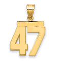 14k Medium Polished Number 47 Charm
