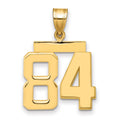 10k Medium Polished Number 84 Charm