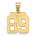 10k Medium Polished Number 89 Charm