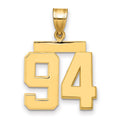 10k Medium Polished Number 94 Charm