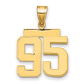 14k Medium Polished Number 95 Charm