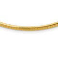 14k 3mm Domed Omega Necklace