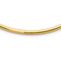 14k 4mm Domed Omega Necklace