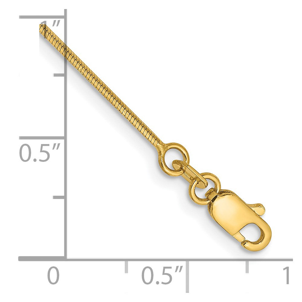 14k .8mm Octagonal Snake Chain
