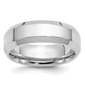 Platinum 6mm Polished Beveled Edge Wedding Band