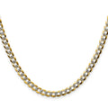 14k 4.7mm Lightweight Pavé Flat Cuban Chain