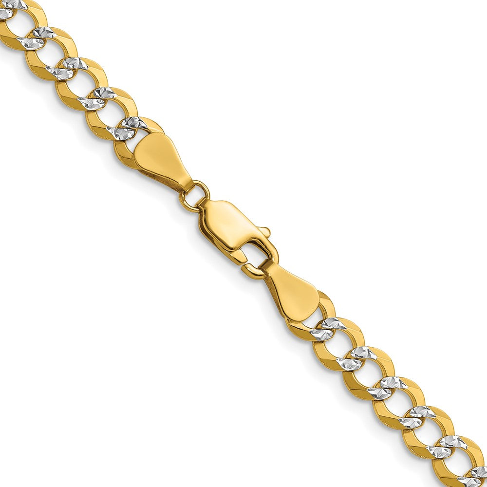 14k 5.9mm Lightweight Pavé Flat Cuban Chain