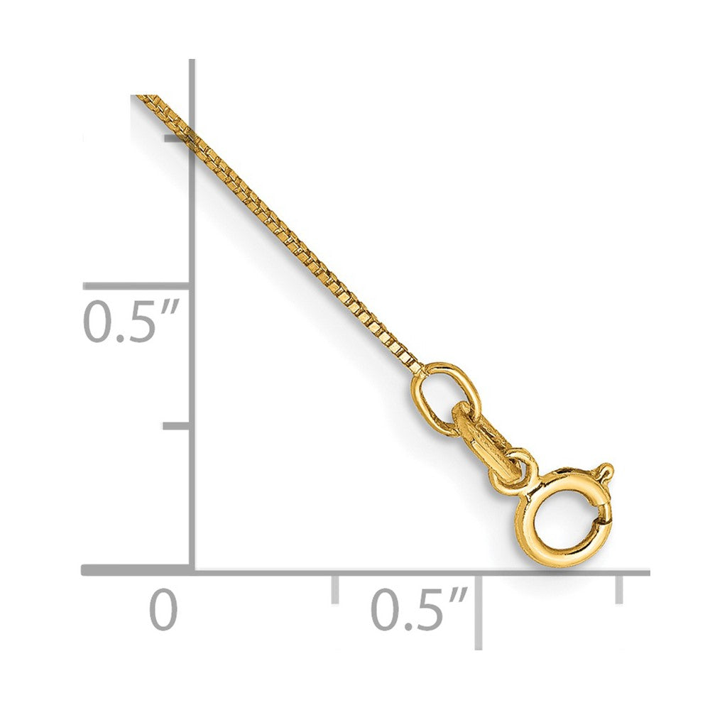 14k .5mm Box with Spring Ring Clasp Chain