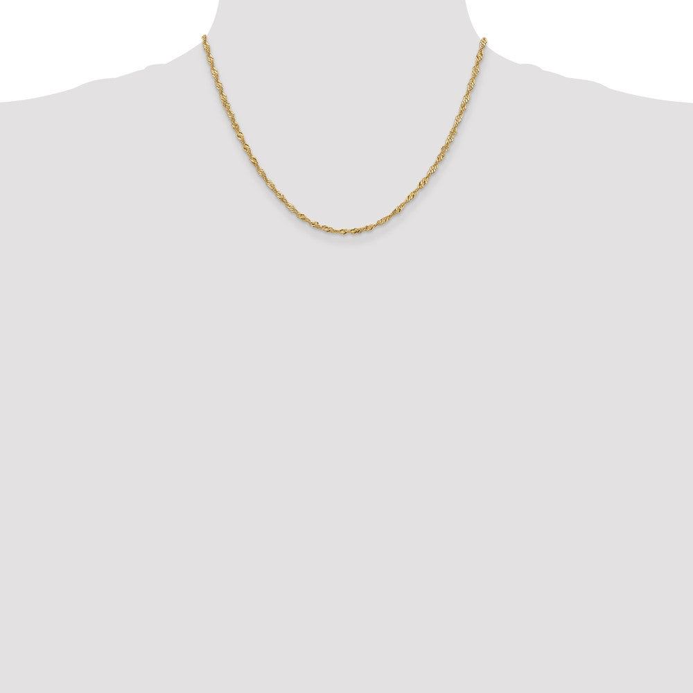 14k 2mm Singapore Chain