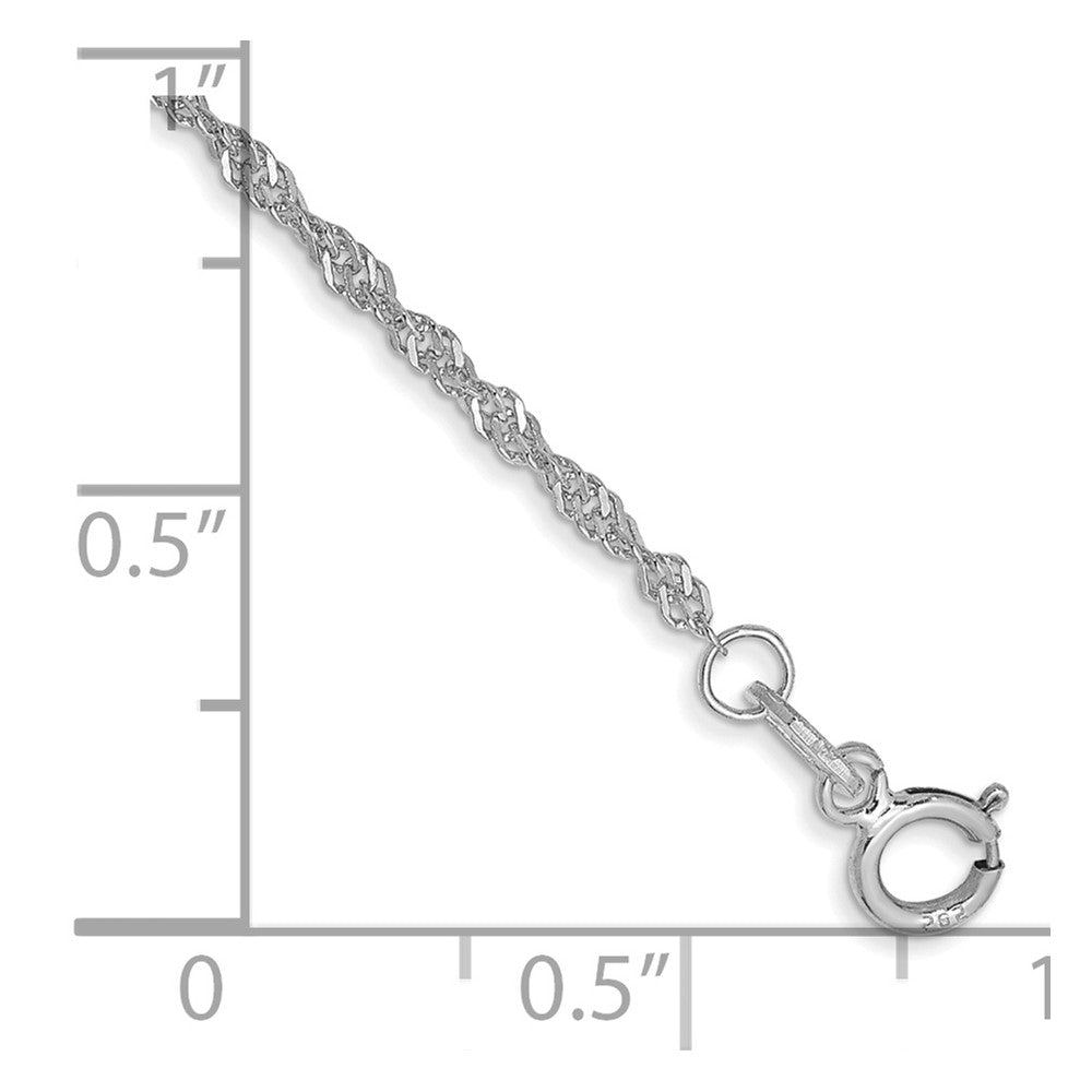 14k WG 1.4mm Singapore Chain