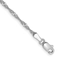 14k WG 1.7mm Singapore Chain