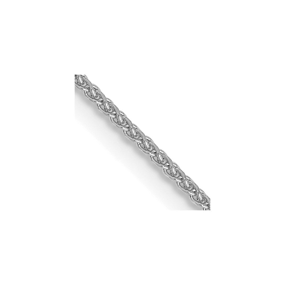 14k White Gold 1.05mm D/C Spiga with Spring Ring Clasp Chain