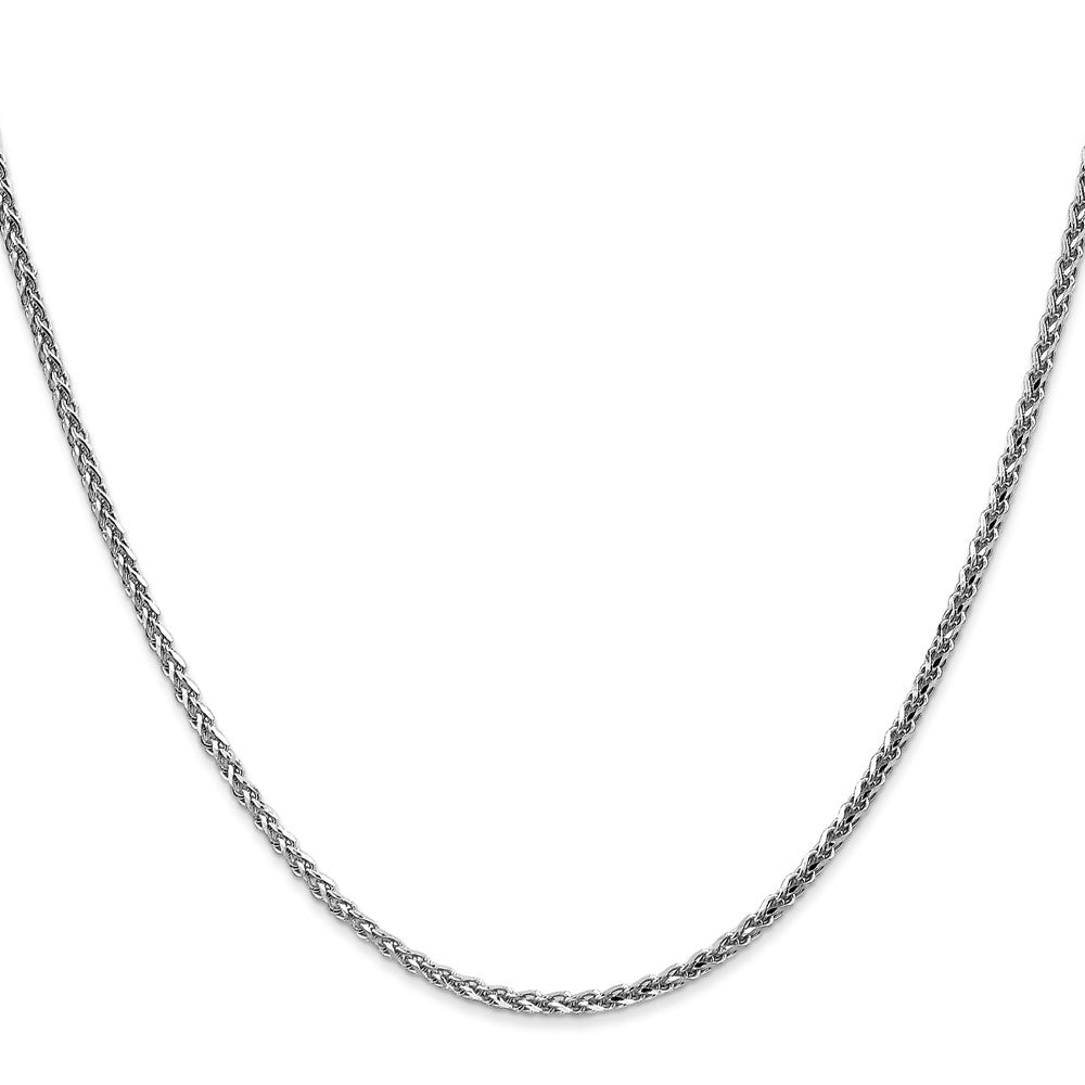 14k White Gold 2.1mm D/C Spiga Chain