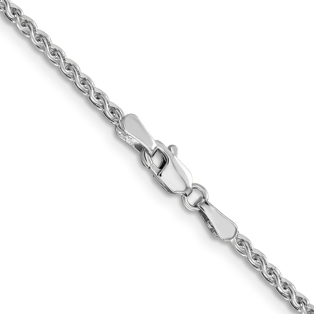 14k White Gold 2.1mm D/C Spiga Chain