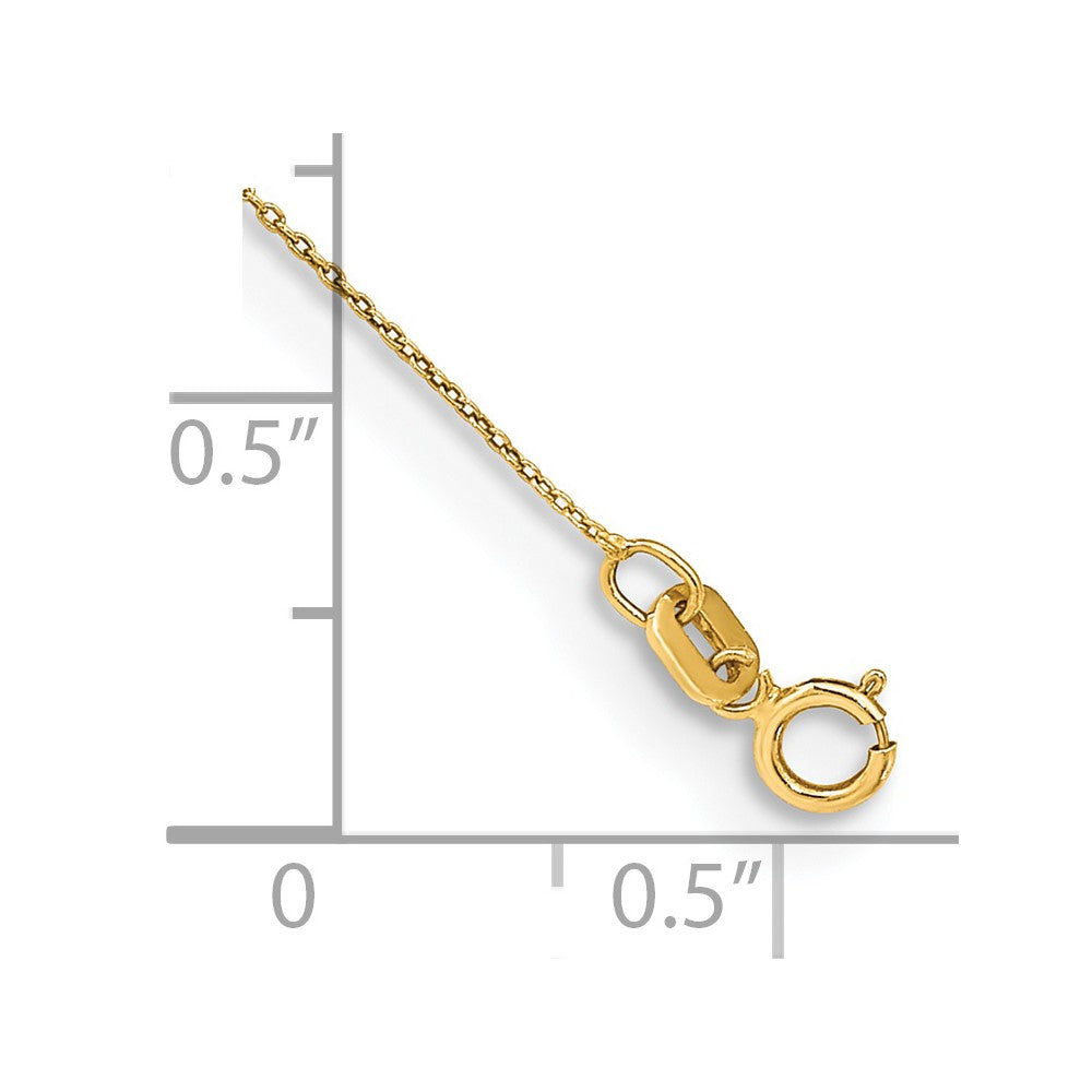 14k .75mm Round Open Link Cable Chain