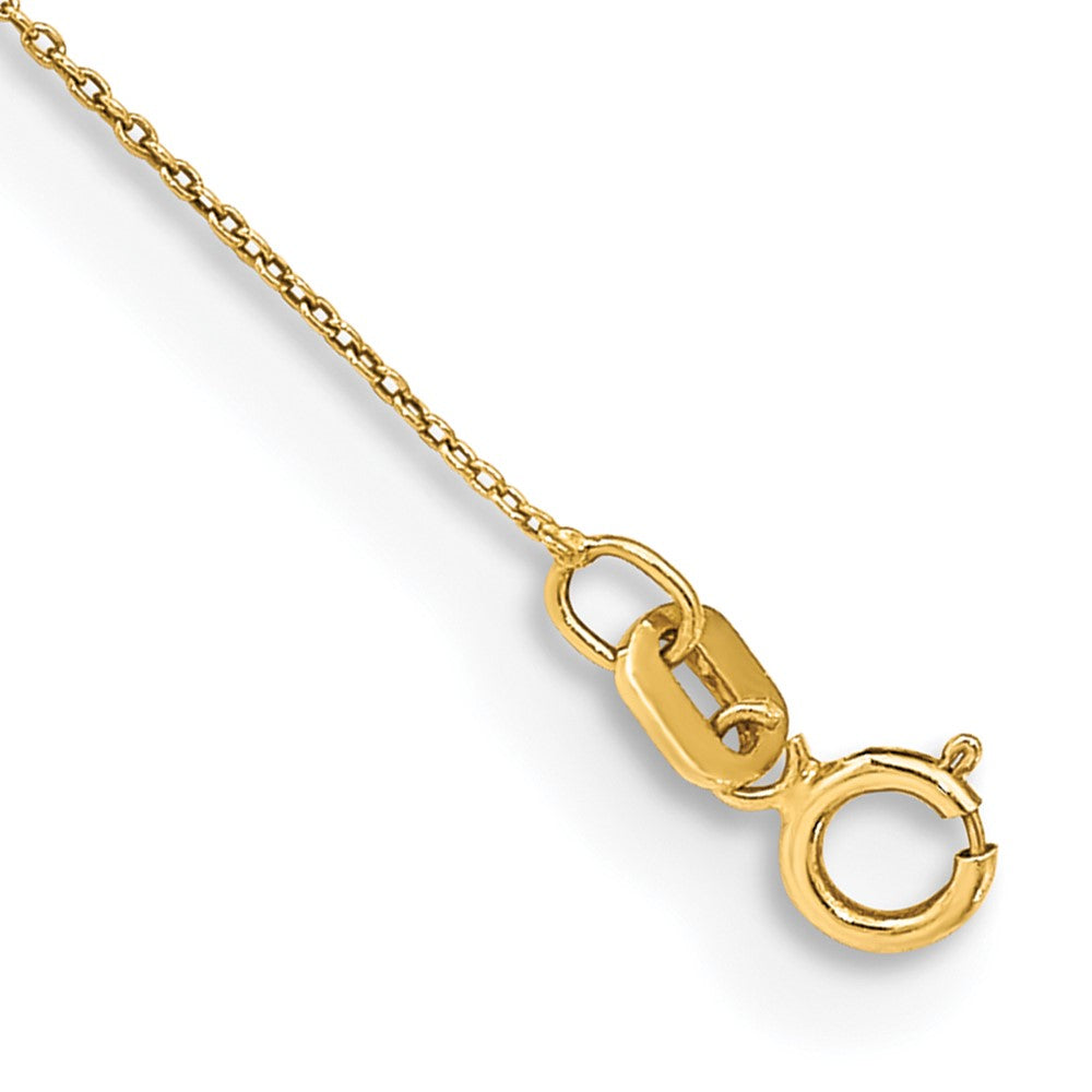 14k .75mm Round Open Link Cable Chain