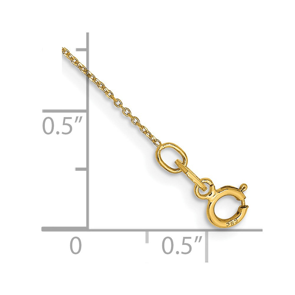 14k .6mm D/C Round Open Link Cable Chain