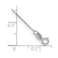 14k White Gold .75mm Round Open Link Cable Chain