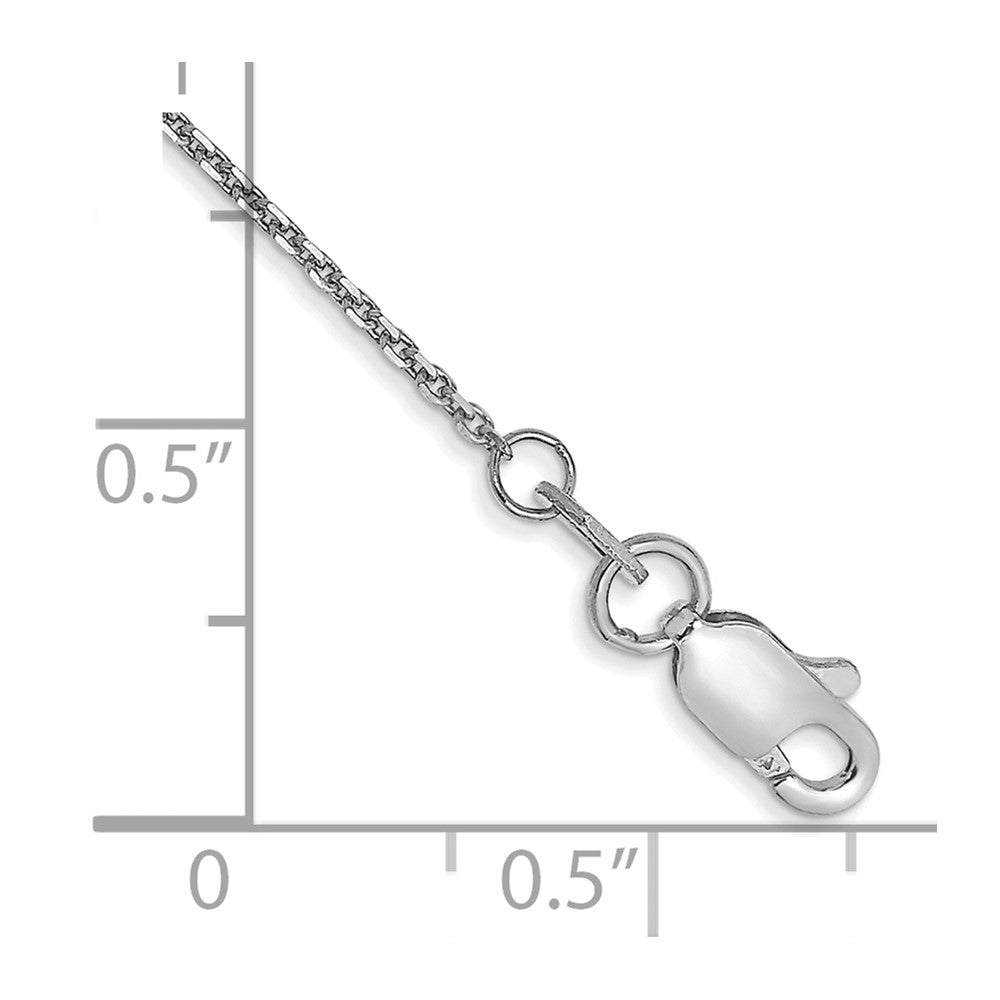 14k White Gold .95mm D/C Cable Chain