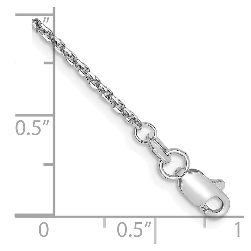 14k White Gold 1.45mm D/C Cable Chain