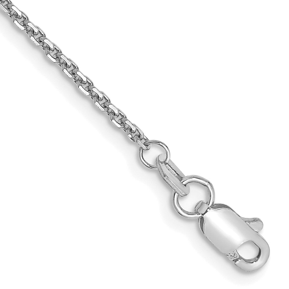 14k White Gold 1.45mm D/C Cable Chain