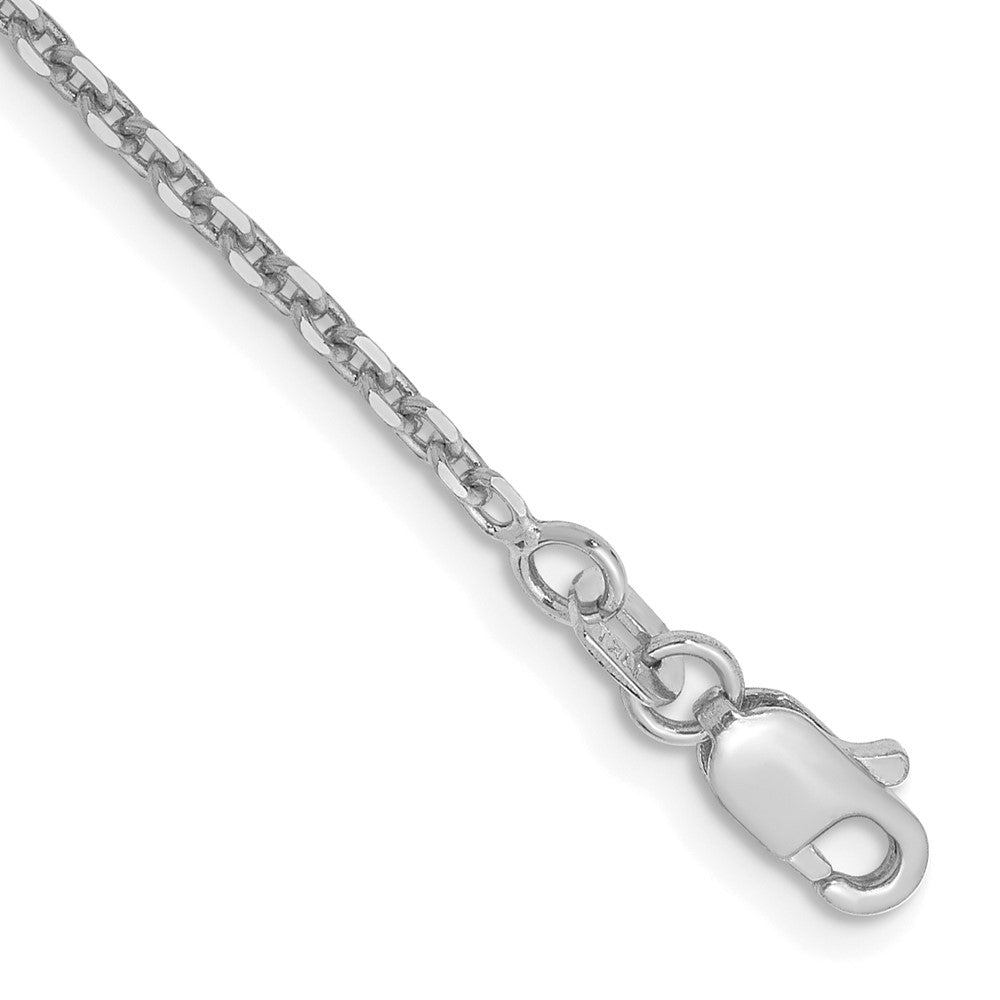 14k White Gold 1.65mm D/C Cable Chain