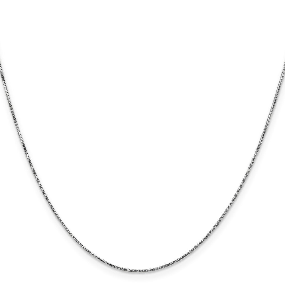 14k White Gold .85mm D/C Spiga with Spring Ring Clasp Chain