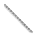 14k White Gold 1.05mm Spiga with Lobster Clasp Chain