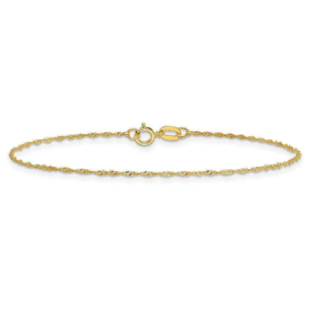 14k 1mm Singapore Chain