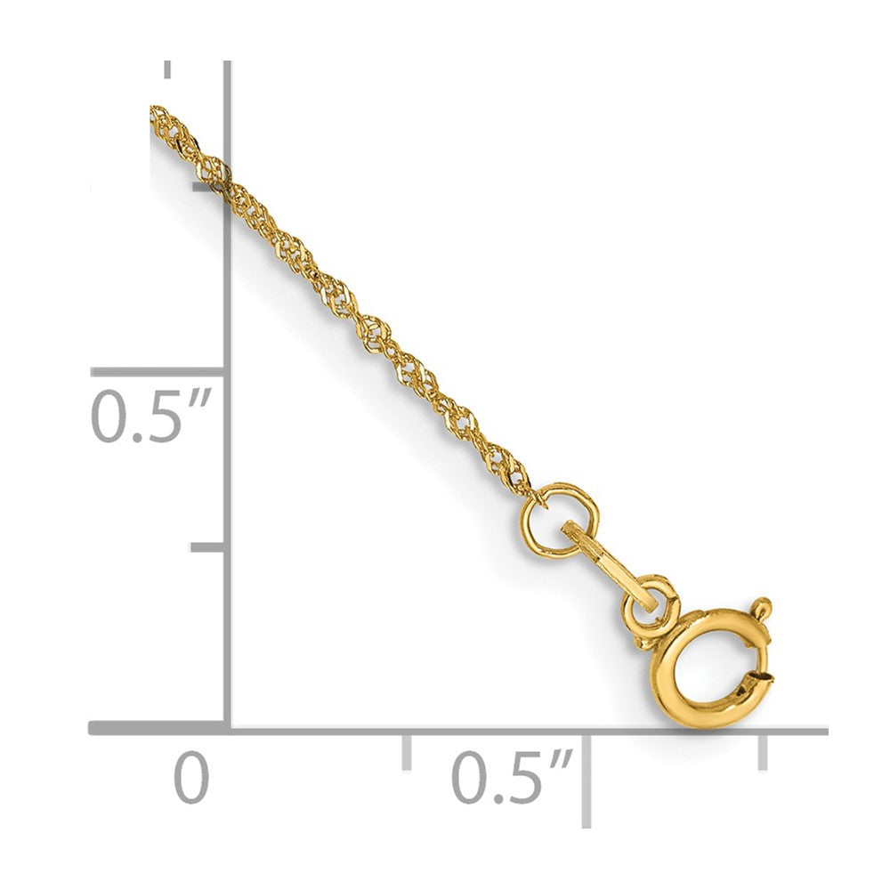 14k 1mm Singapore Chain