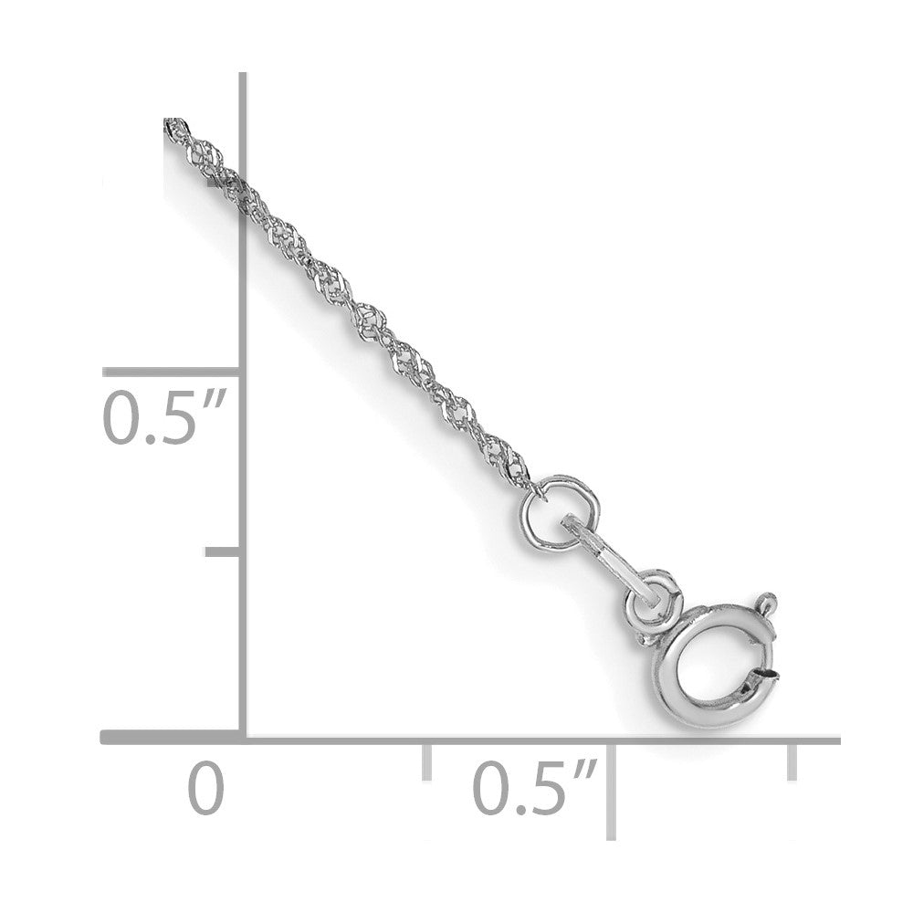 14k WG 1mm Singapore Chain