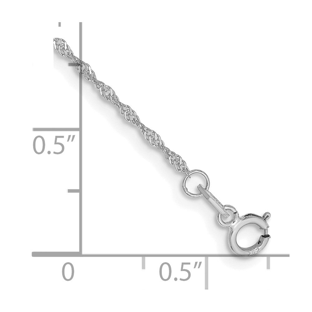 14k WG 1.1mm Singapore Chain