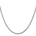 14k White Gold 2.2mm Forzantine Cable Chain