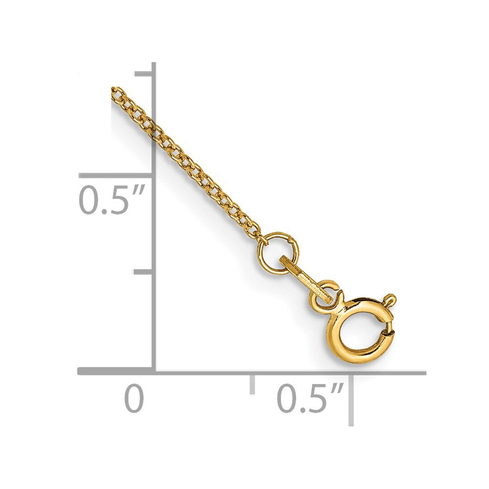14k .9mm Cable with Spring Ring Clasp Chain