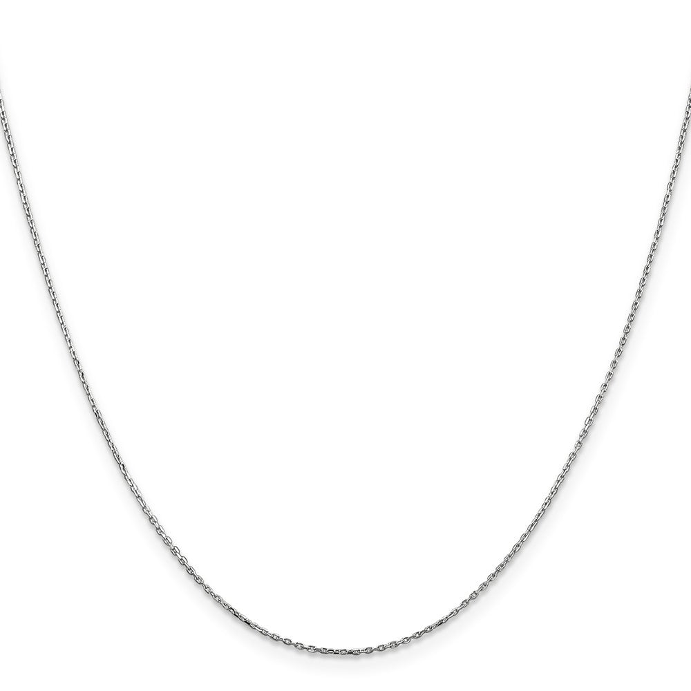 14k White Gold .8mm D/C Cable with Lobster Clasp Chain