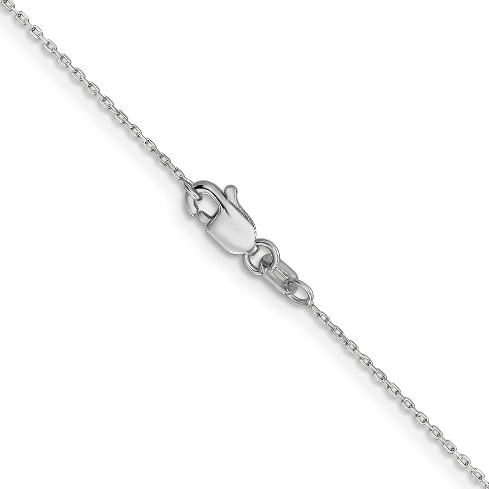 14k White Gold .8mm D/C Cable with Lobster Clasp Chain