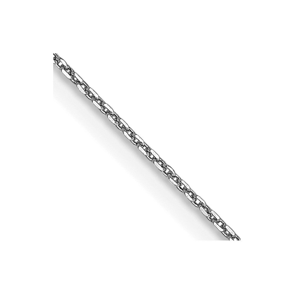 14k White Gold .65mm D/C Round Open Link Cable Chain