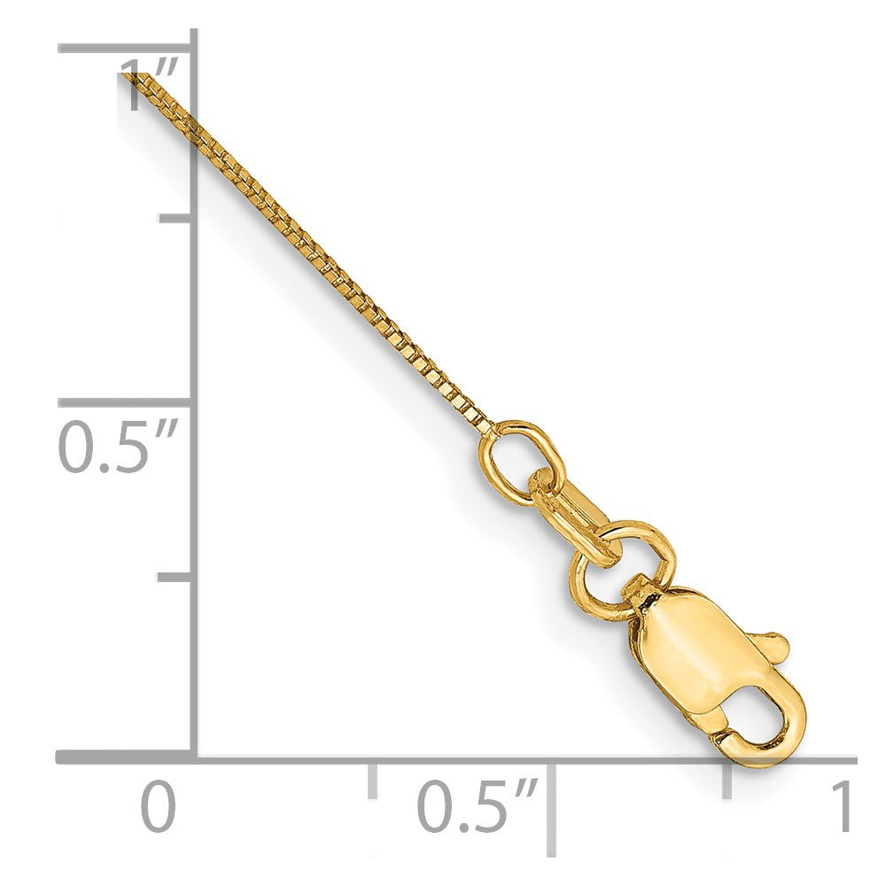 14k .5mm Box with Lobster Clasp Chain