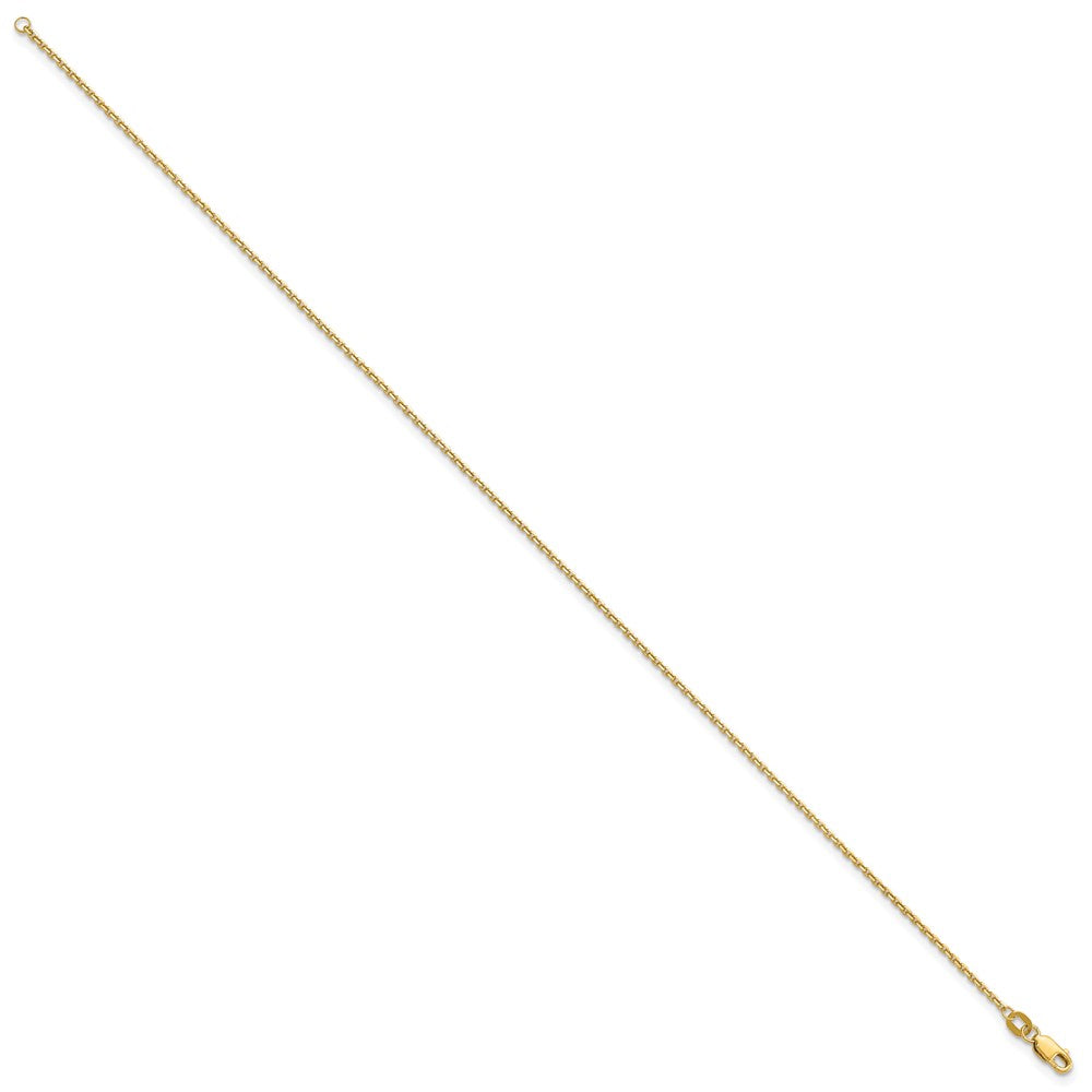 14k 1.4mm D/C Round Open Link Cable Chain