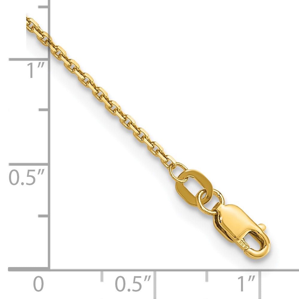 14k 1.4mm D/C Round Open Link Cable Chain